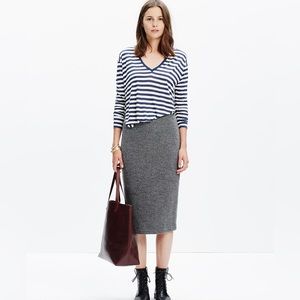 Madewell Pillar wool pencil skirt